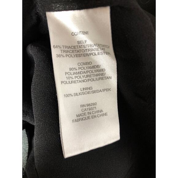 Tibi Squiggly Dress Fluid Drape Strapless Asymmetrical Neck Shift Mini Black 2 - Picture 9 of 10